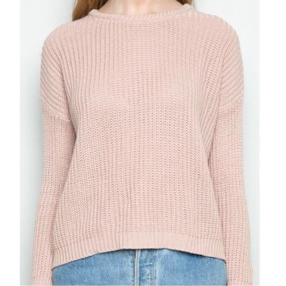Brandy Melville Ollie Pink Knit Sweater Size S/M
